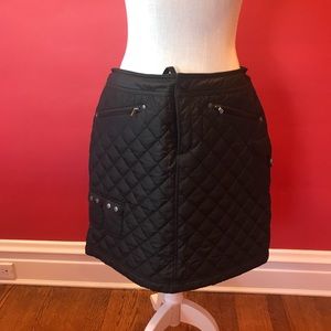 Athleta Quilted Snow Ski Skirt sz8 Blk NWOT